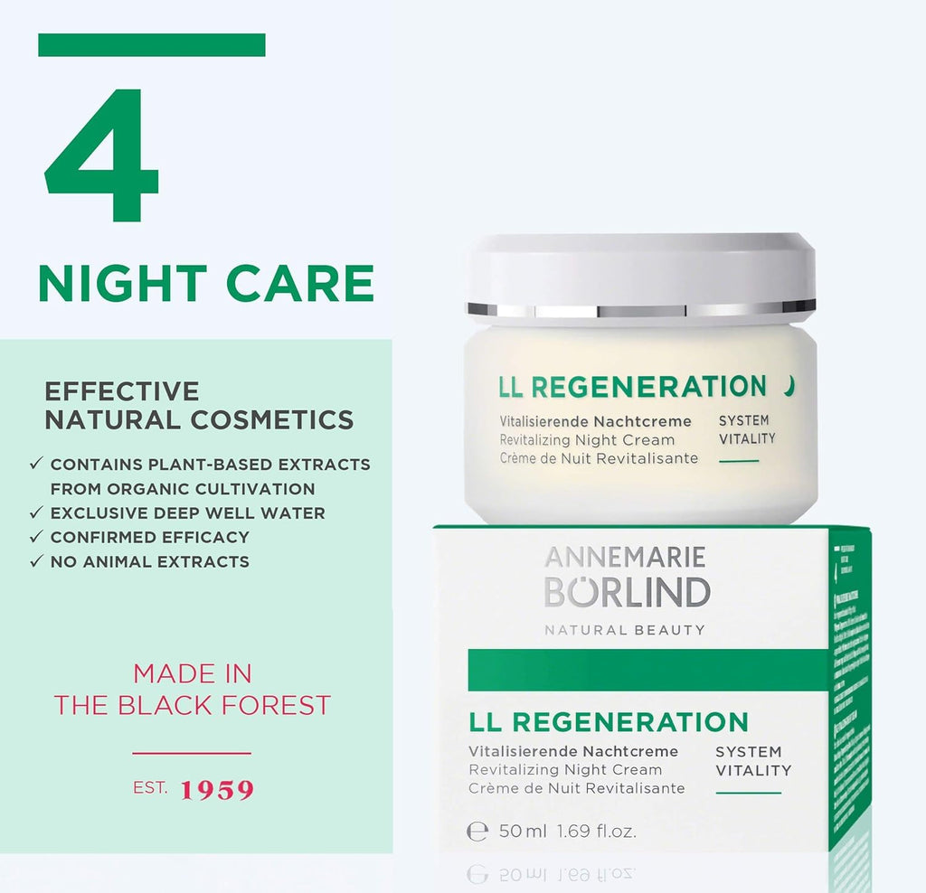 ANNEMARIE BÖRLIND LL Regeneration Night Cream – Vitamin C, E & Retinoid, 1.69 oz