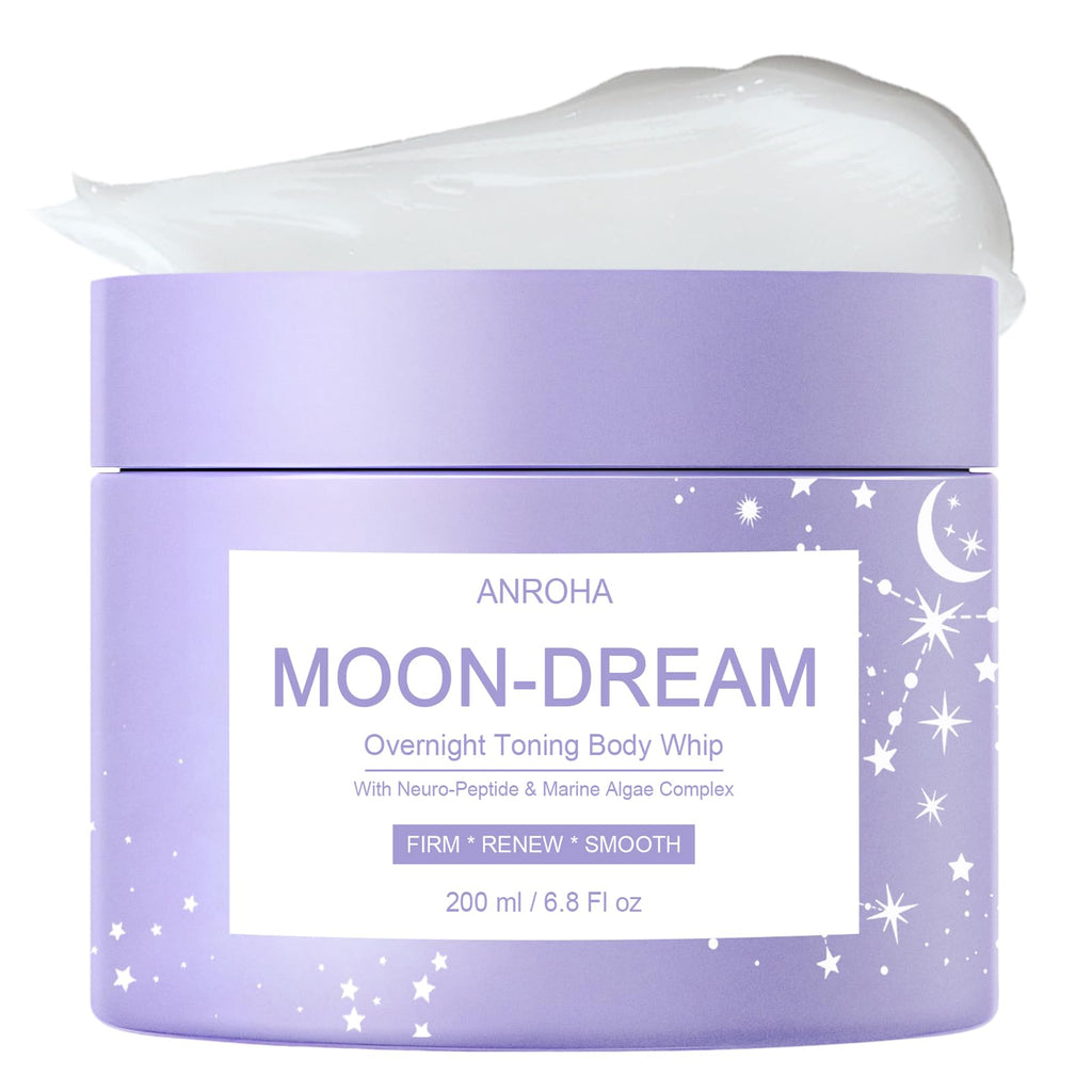 Anroha Moon Dream Overnight Toning Whip – Body Firming Cream for Women | 6.8 oz