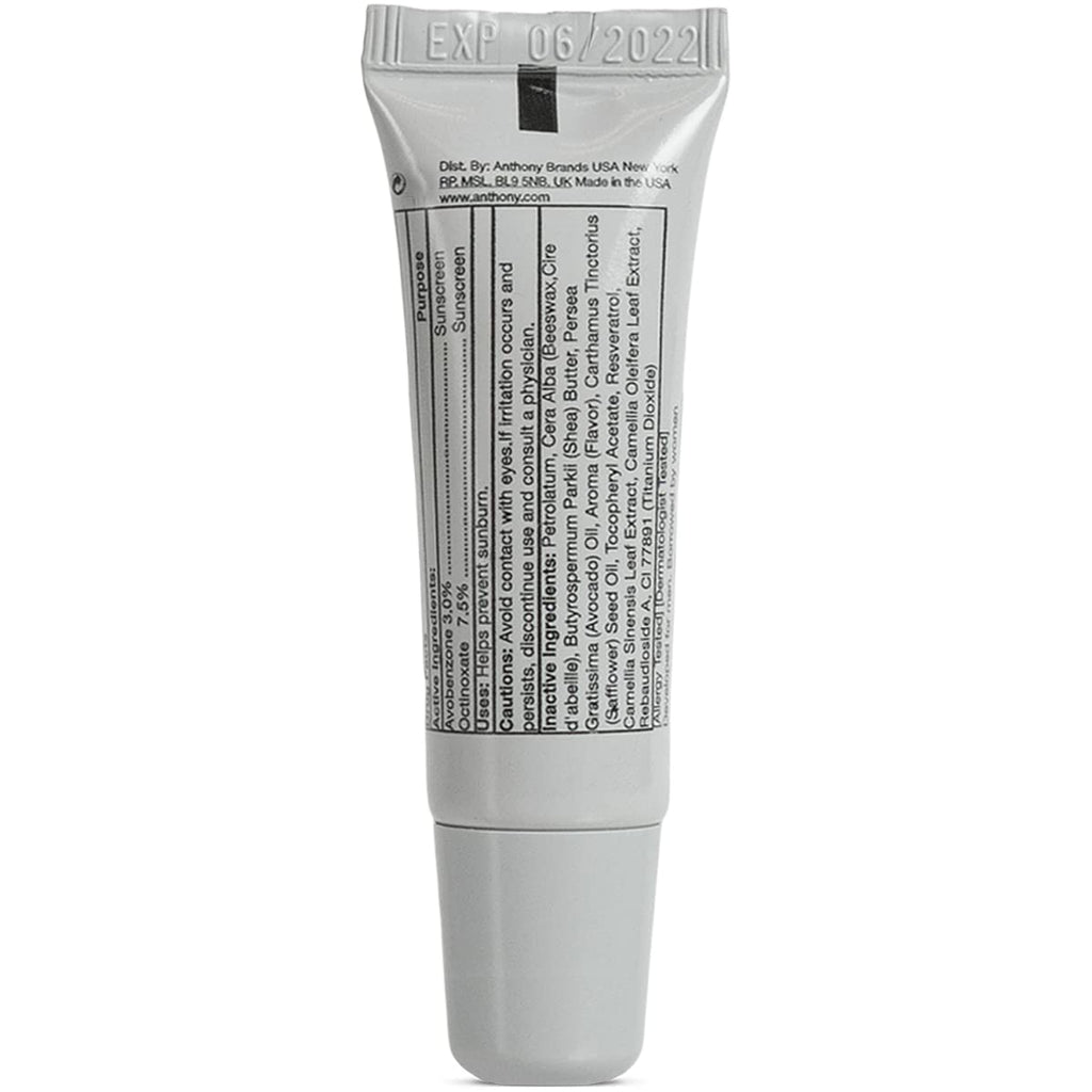 Anthony 25 SPF Lip Balm – SPF 25 Lip Care with Green Tea, Shea Butter & Vitamin E – 4-Pack