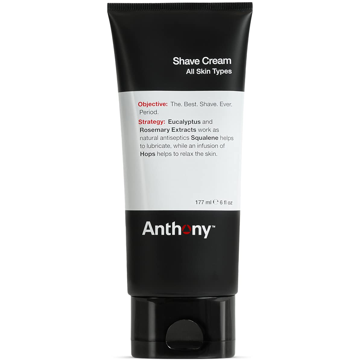 Anthony Shaving Cream for Sensitive Skin – Squalane, Eucalyptus & Rosemary (6 oz)