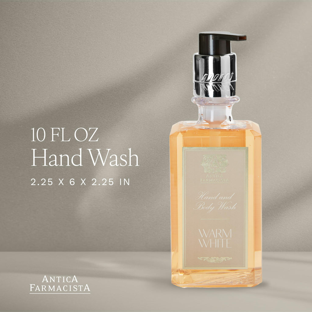 Antica Farmacista Hand & Body Wash - Luxury Hydrating Cleanser in Warm White, 10 oz