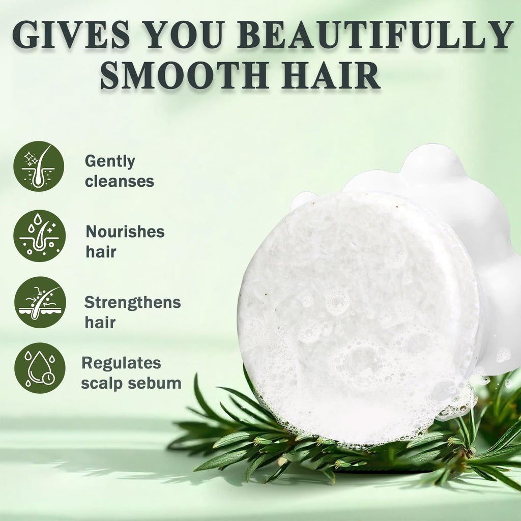 Anweina 3-Pack Rosemary Hair Shampoo Bar | Deep Cleansing, Oil Control & Strength for Thinning Hair