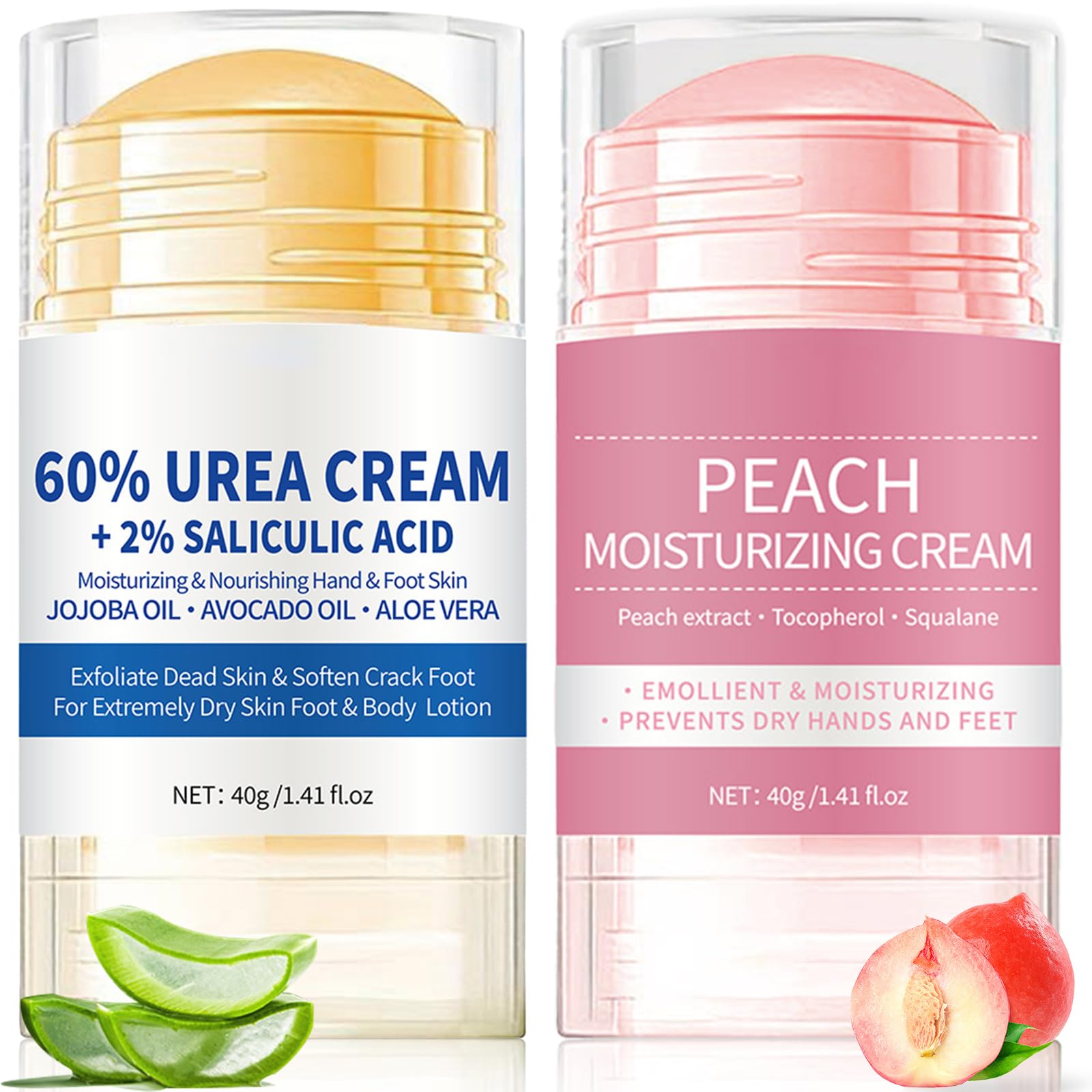 Anweina 2-Pack 60% Urea Foot Cream with 2% Salicylic Acid – Hydrating, Exfoliating, Anti-Cracking