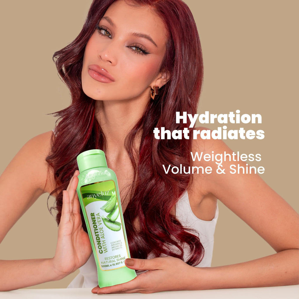 ANYELUZ Rosemary Shampoo & Aloe Conditioner Set – Hydration, Volume & Shine