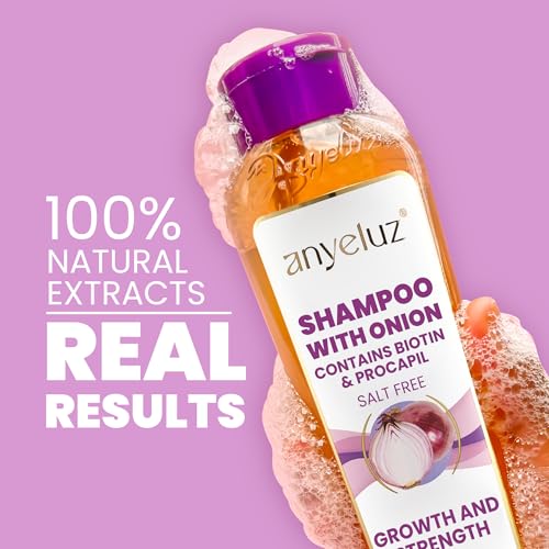 ANYELUZ Onion Shampoo – Odorless, Oil Control, All Hair Types (Salt & Paraben Free)