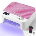 ANYINS UV Nail Lamp 120W – Fast, Even Gel Curing, Cordless with Auto-Sensor | Pink