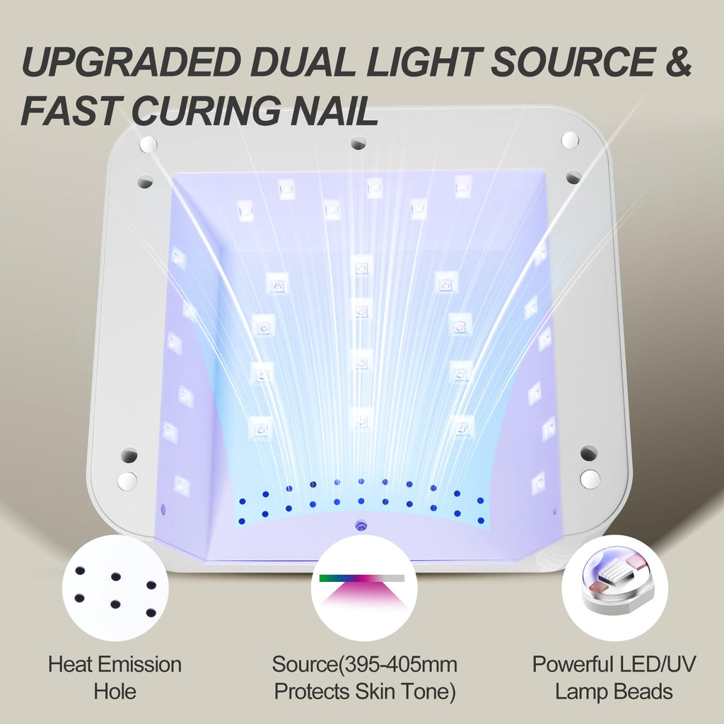 ANYINS UV Nail Lamp 120W – Cordless, Fast & Even Gel Curing with Auto-Sensor