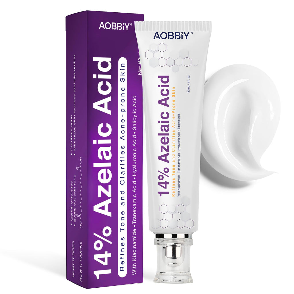 AOBBIY Azelaic Acid Cream for Face – Redness-Soothing, Even Tone, Pore Care (1 oz)