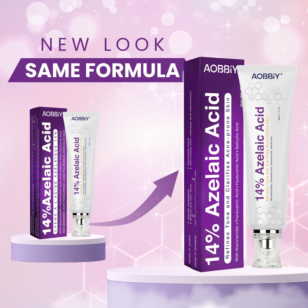 AOBBIY Azelaic Acid Cream for Face – Redness-Soothing, Even Tone, Pore Care (1 oz)