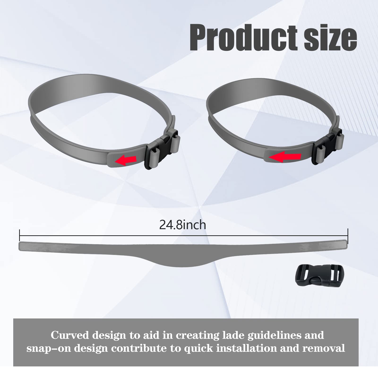 AOMGD Adjustable Hair Trimming Guide & Neckline Shaving Template – DIY Self-Haircut System (Grey)