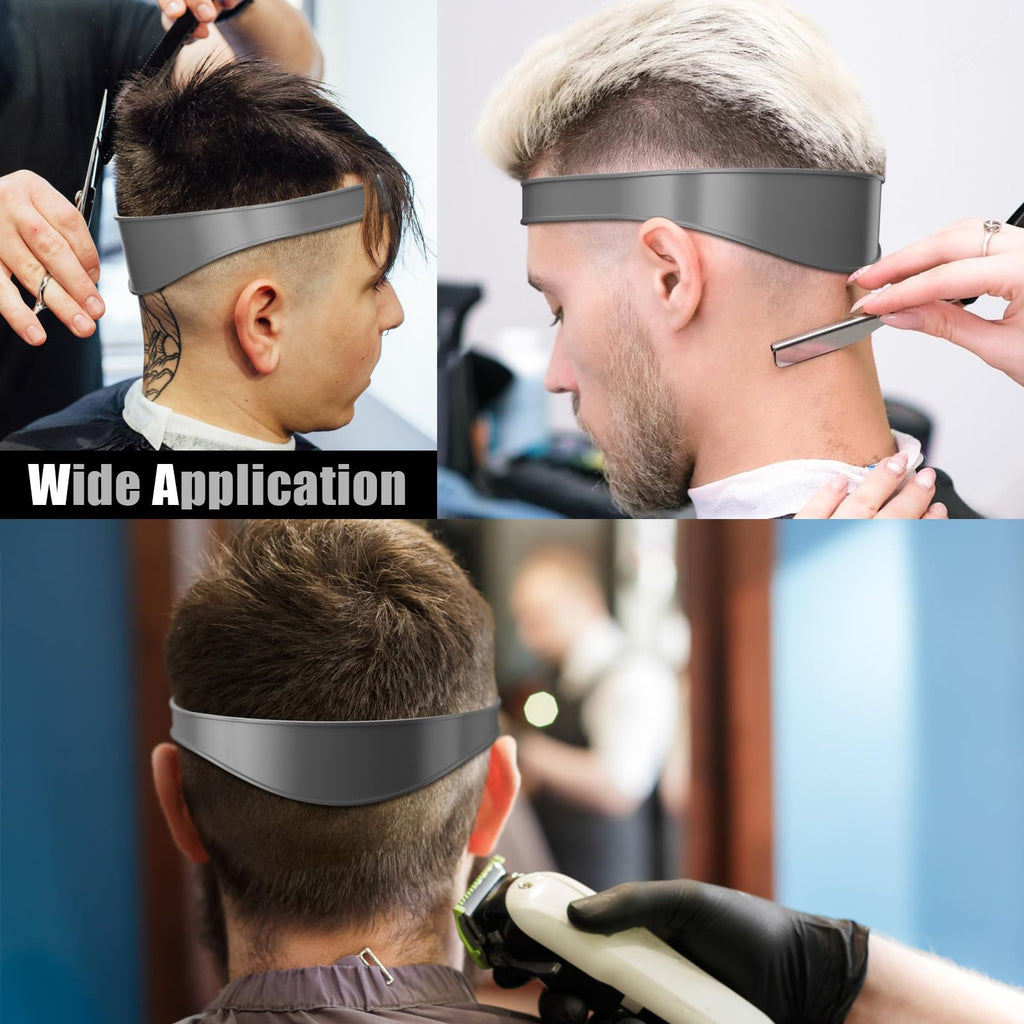 AOMGD Adjustable Hair Trimming Guide & Neckline Shaving Template – DIY Self-Haircut System (Grey)