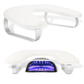 AONOLOVO Arm Rest for Nails Tech — 10-degree Inclined U-Shaped Nail Hand Rest with Aluminum Alloy Holder, Non-slip