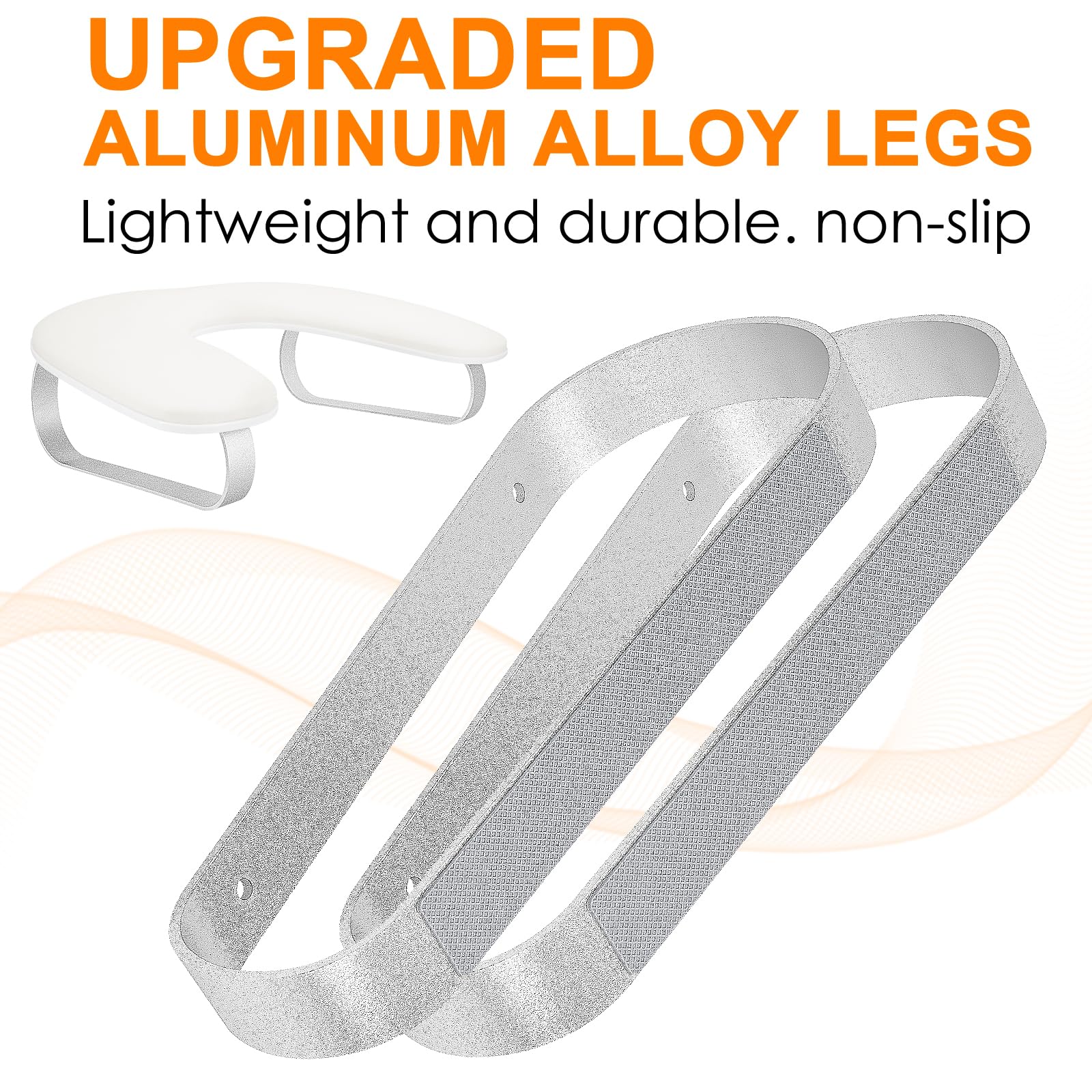 AONOLOVO Arm Rest for Nails Tech — 10-degree Inclined U-Shaped Nail Hand Rest with Aluminum Alloy Holder, Non-slip