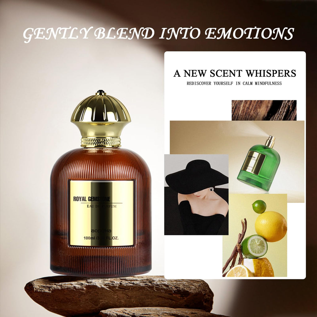 aopoka Citrus Noir – Luxury Aromatic Woody Eau de Parfum for Men, 3.3 oz