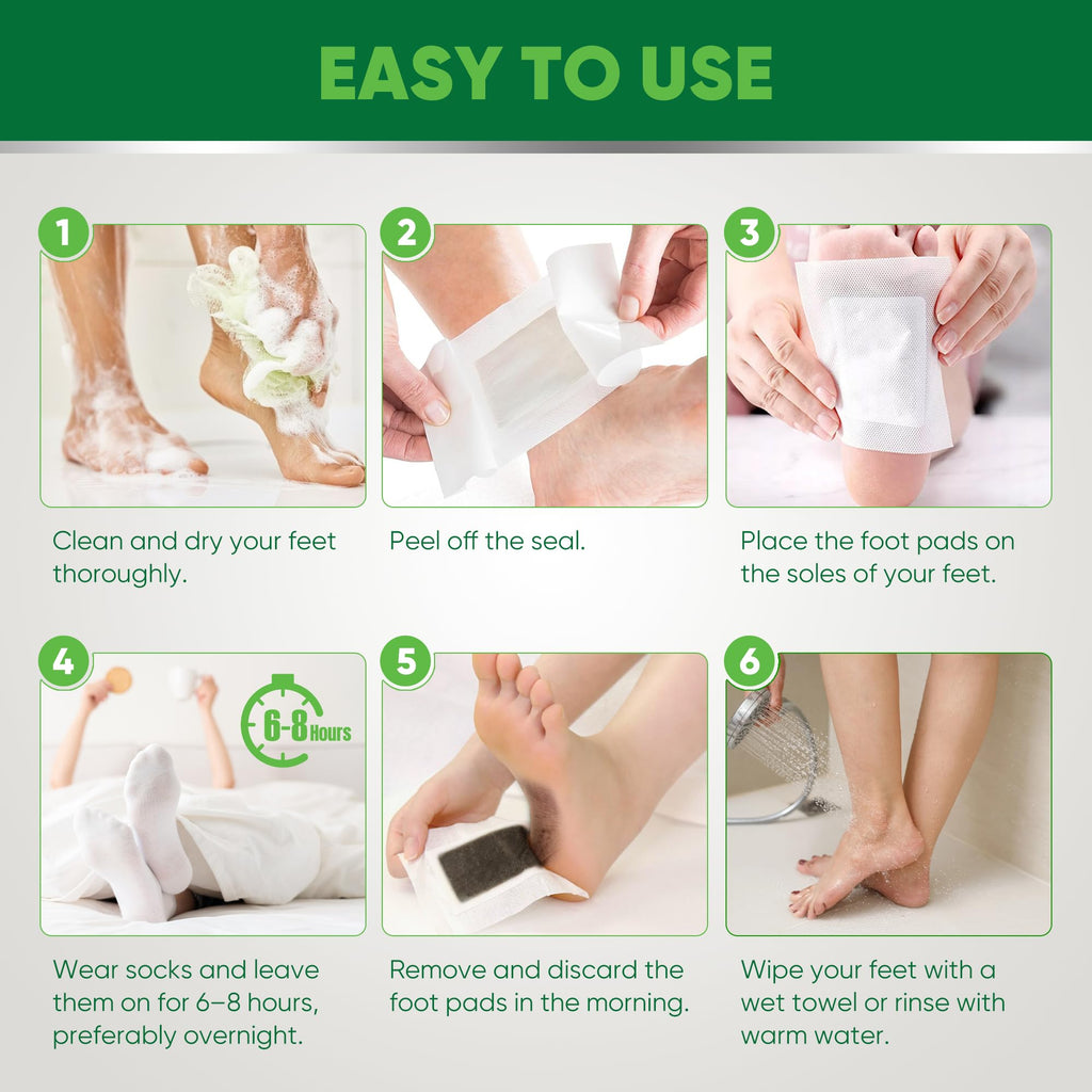 AOSORW Natural Cleansing Foot Pads – Soothing Nightly Foot Care for Relaxation and Refreshment