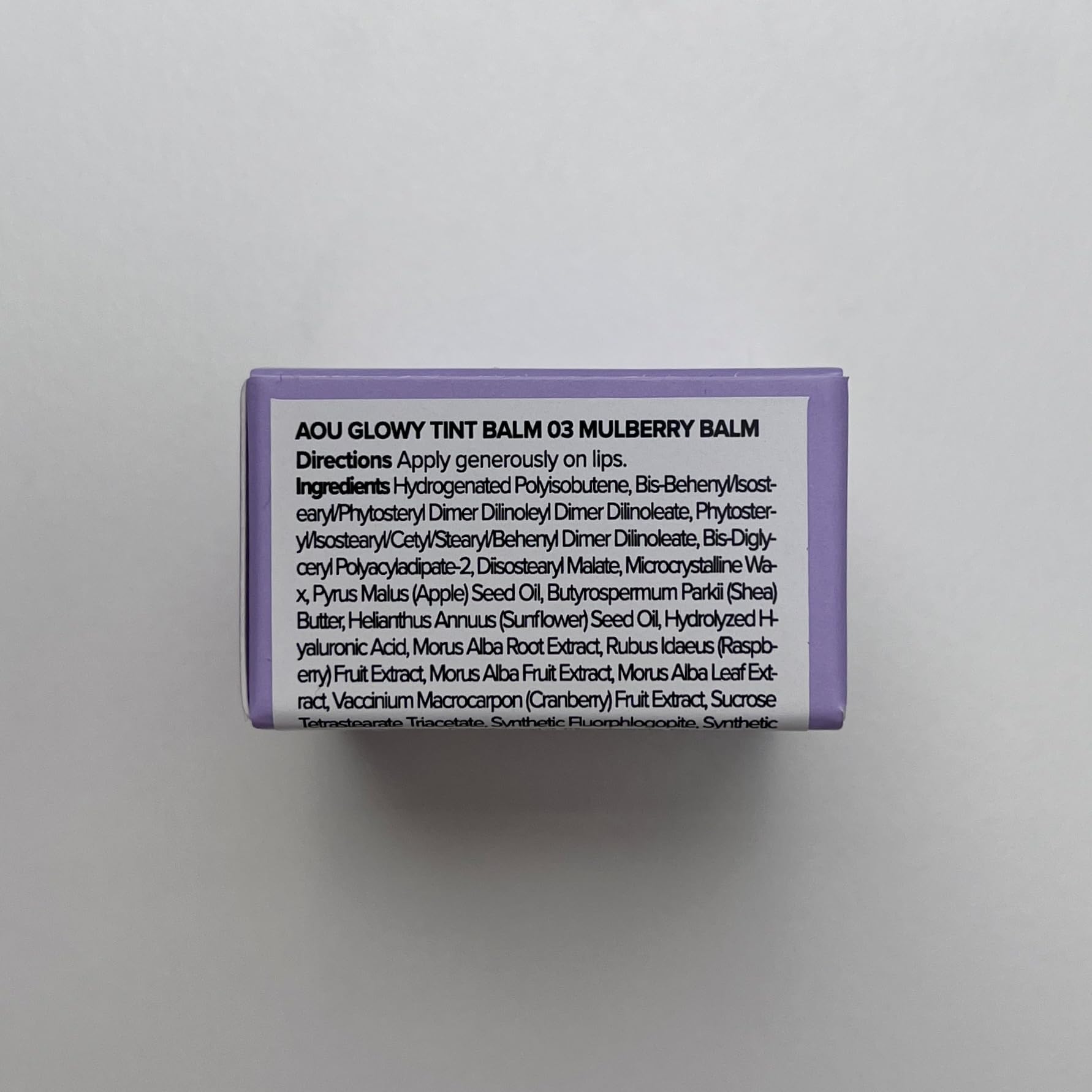 AOU GLOWY TINT BALM – Hydrating Mulberry Lip Tint with Natural Gloss