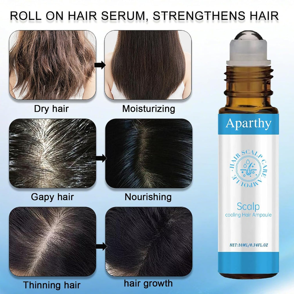 Aparthy Hair Growth Roll On – 2-Pack Advanced Serum for All Hair Types (10ml each)