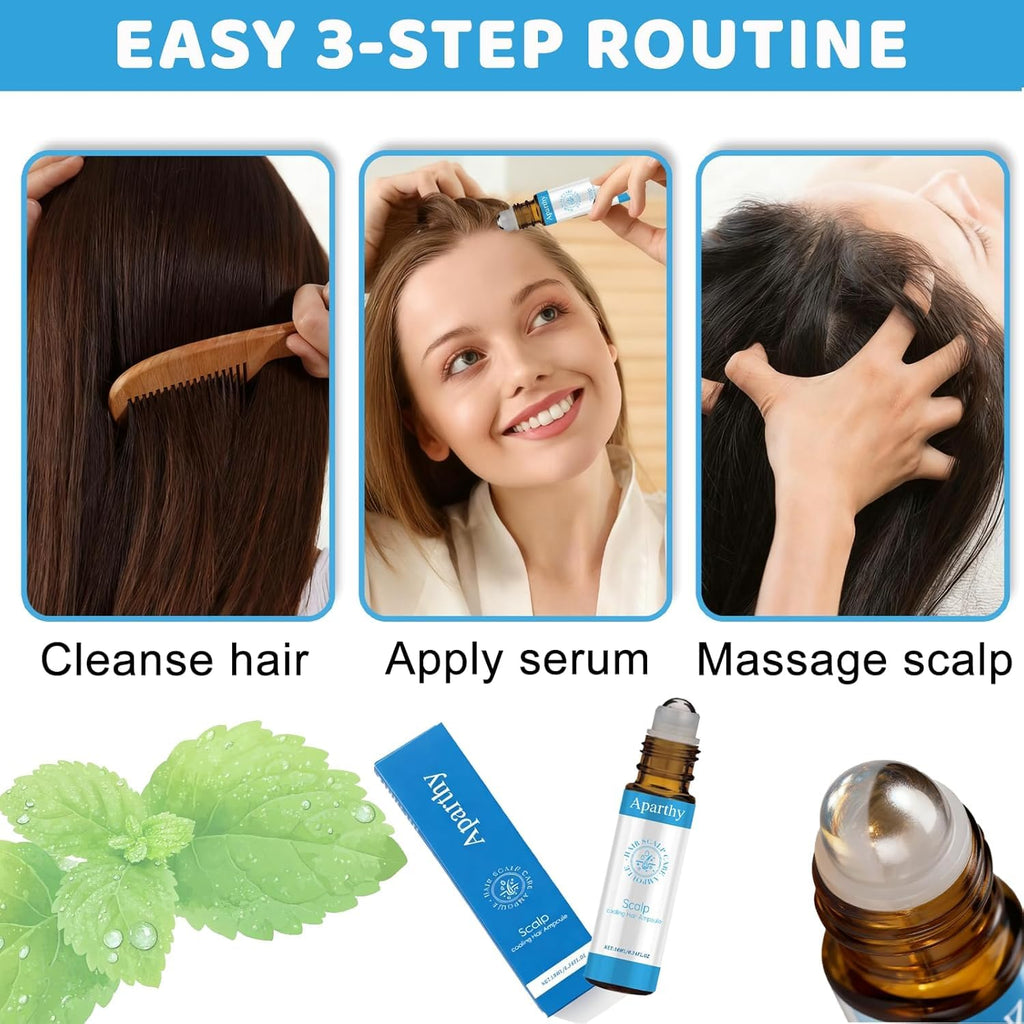 Aparthy Hair Growth Roll On – 2-Pack Advanced Serum for All Hair Types (10ml each)