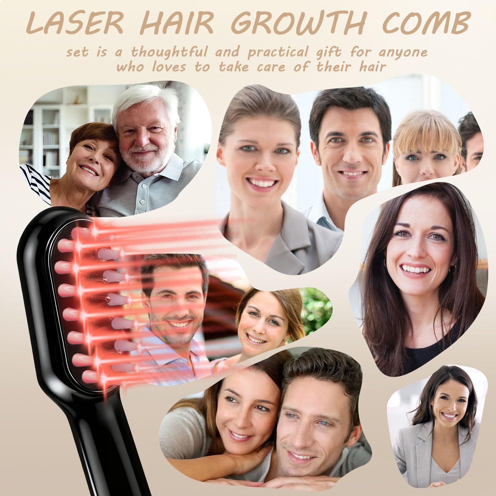 Apbier Laser Hair Growth Comb – At-Home Laser Therapy for Hair Growth