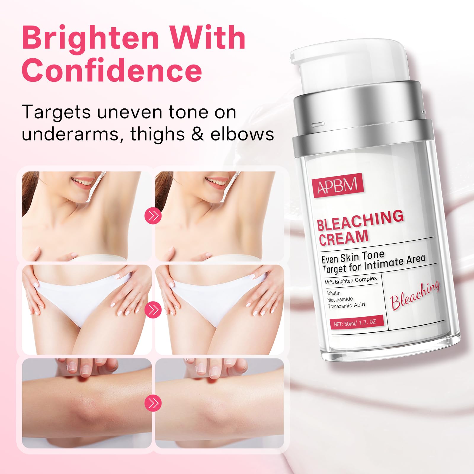 APBM Skin Lightening Cream for Intimate Areas – Niacinamide, Arbutin, Tranexamic Acid & Vitamin C