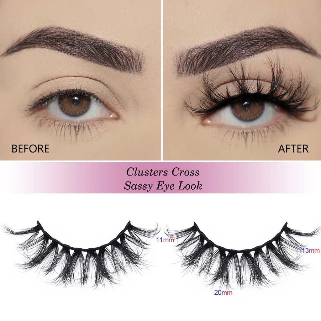 APCYUST Lashes Bulk Wispy Eyelashes – 100 Pairs, 5 Styles, 15mm-18mm | Wholesale & Brand Custom