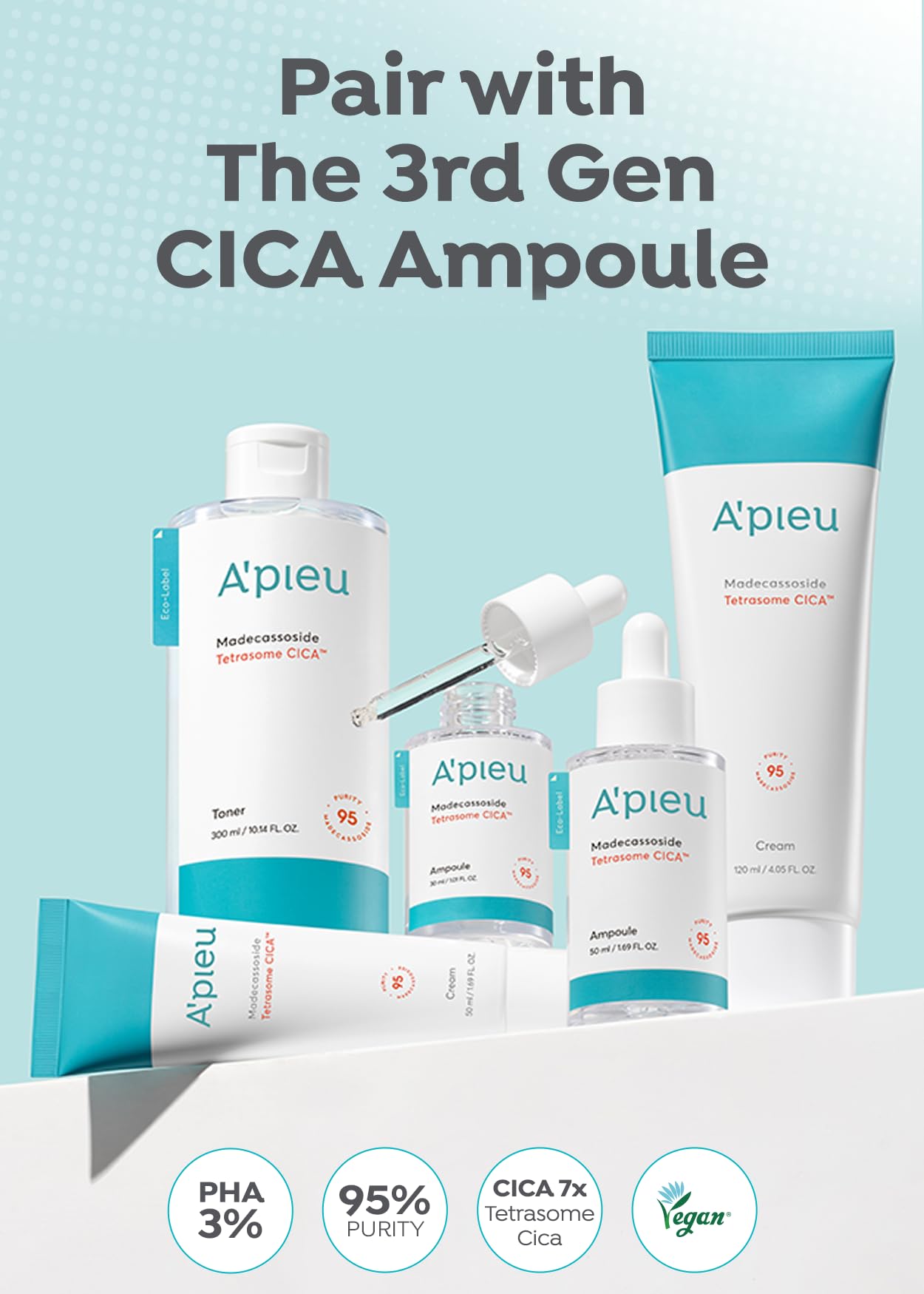A'PIEU Madecassoside Tetrasome Cica Cream 4.06 oz – Calming Hydration & Barrier Support