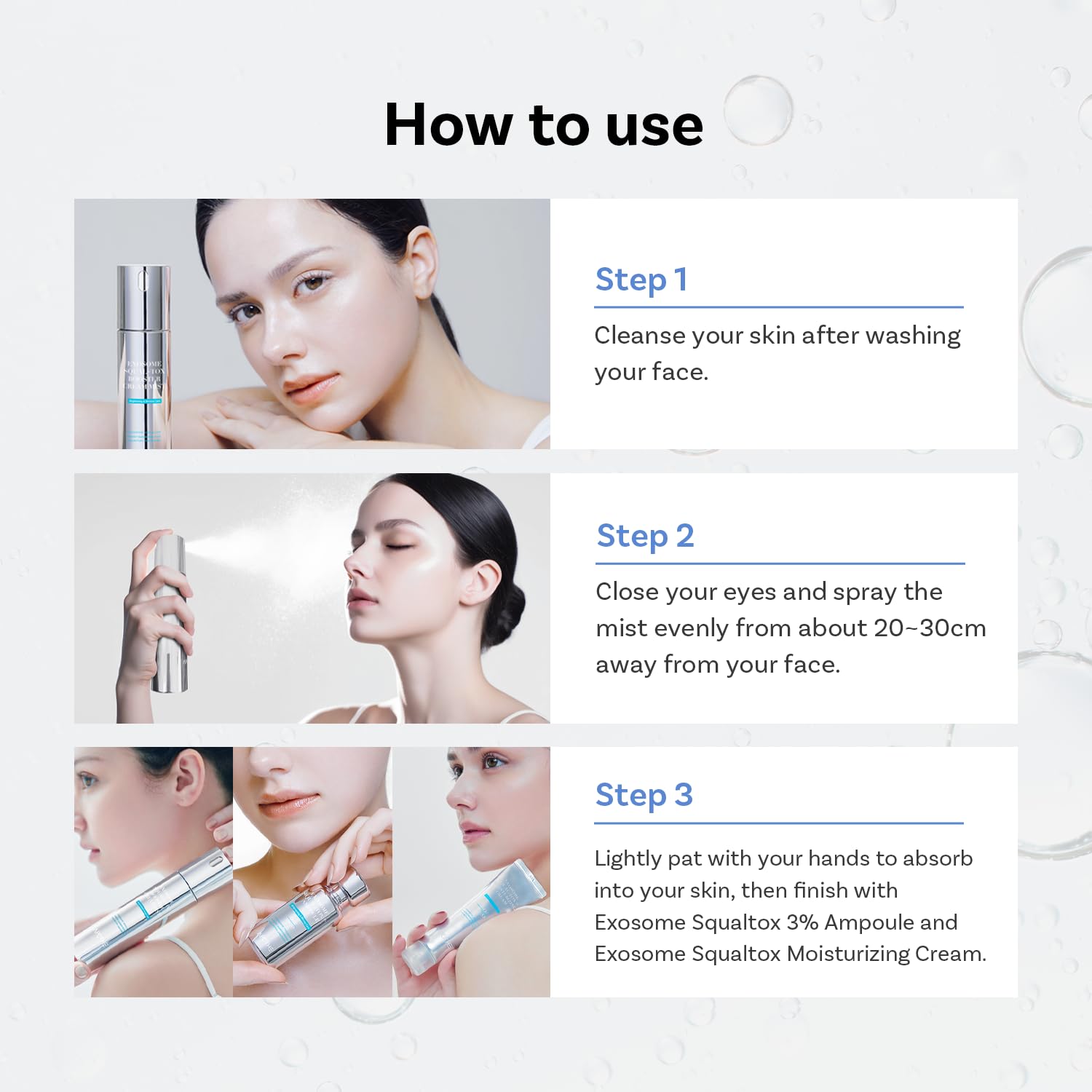 APOTHE Exosome Squal-Tox Booster Cream Mist – Hydration, Soothing, and Brightening (3.38 fl oz / 100 ml) | Squalane, Centella Asiatica & Niacinamide