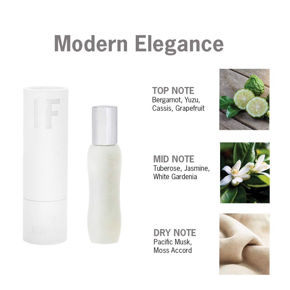 APOTHIA IF Roll-On Oil | Modern White Floral & Citrus | Award-Winning Fragrance | 0.3 oz Travel Size