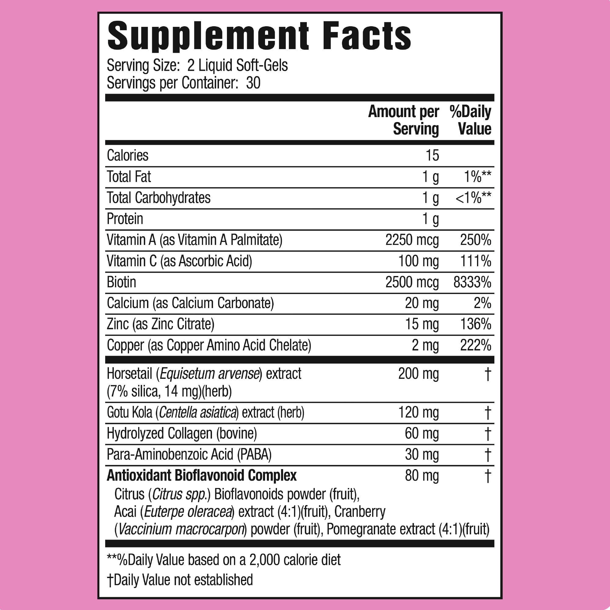 Applied Nutrition Longer Stronger Hair & Nails – 3 Pack, 60 Liquid Soft-Gels
