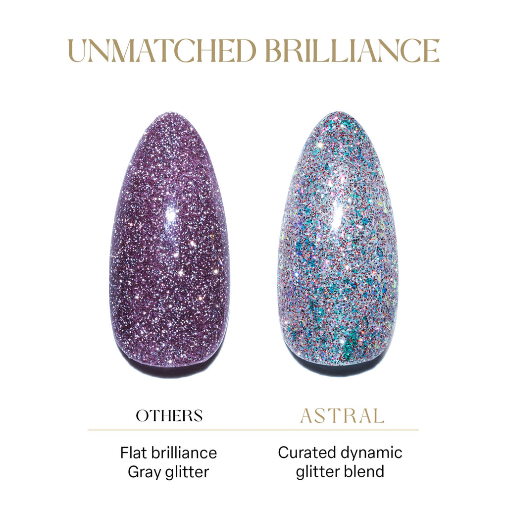 APRÉS Astral Gel Color Set – 3-Color HEMA-Free & TPO-Free Salon-Quality Nail Gel Polish Trio (Astral Flash Glitter, Set1)