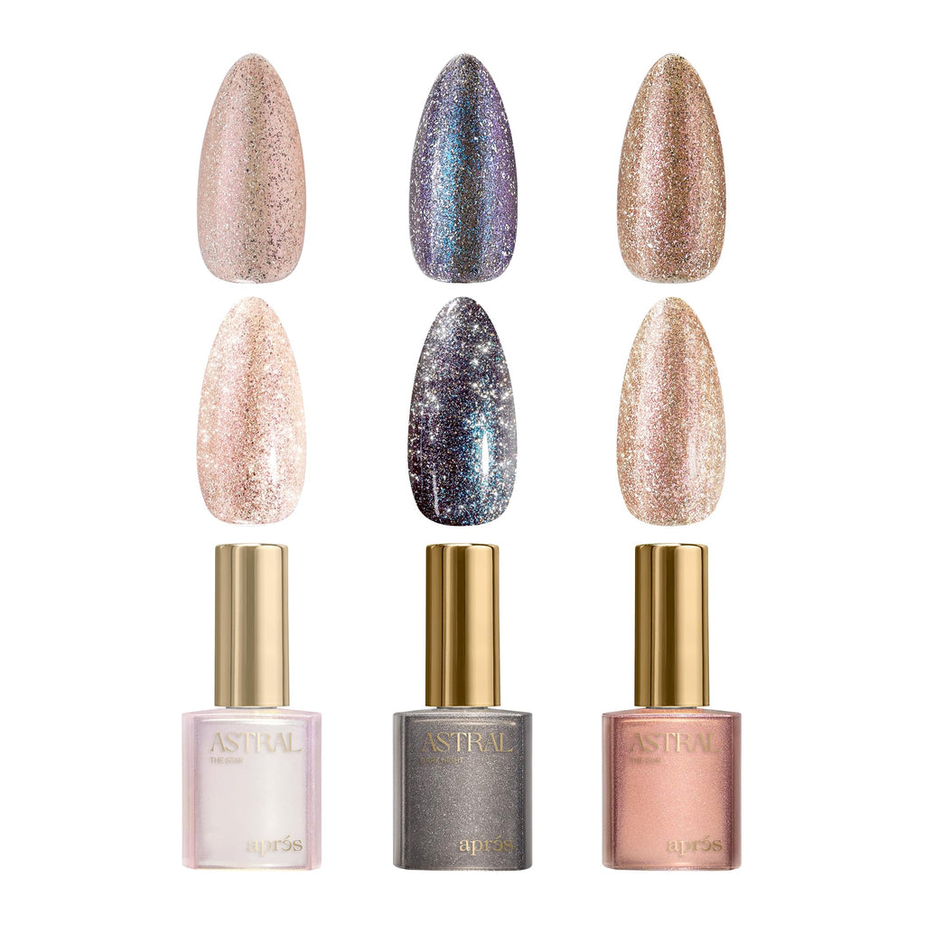 APRÉS Astral Gel Color Set – 3-Color HEMA & TPO-Free Gel Polish Trio