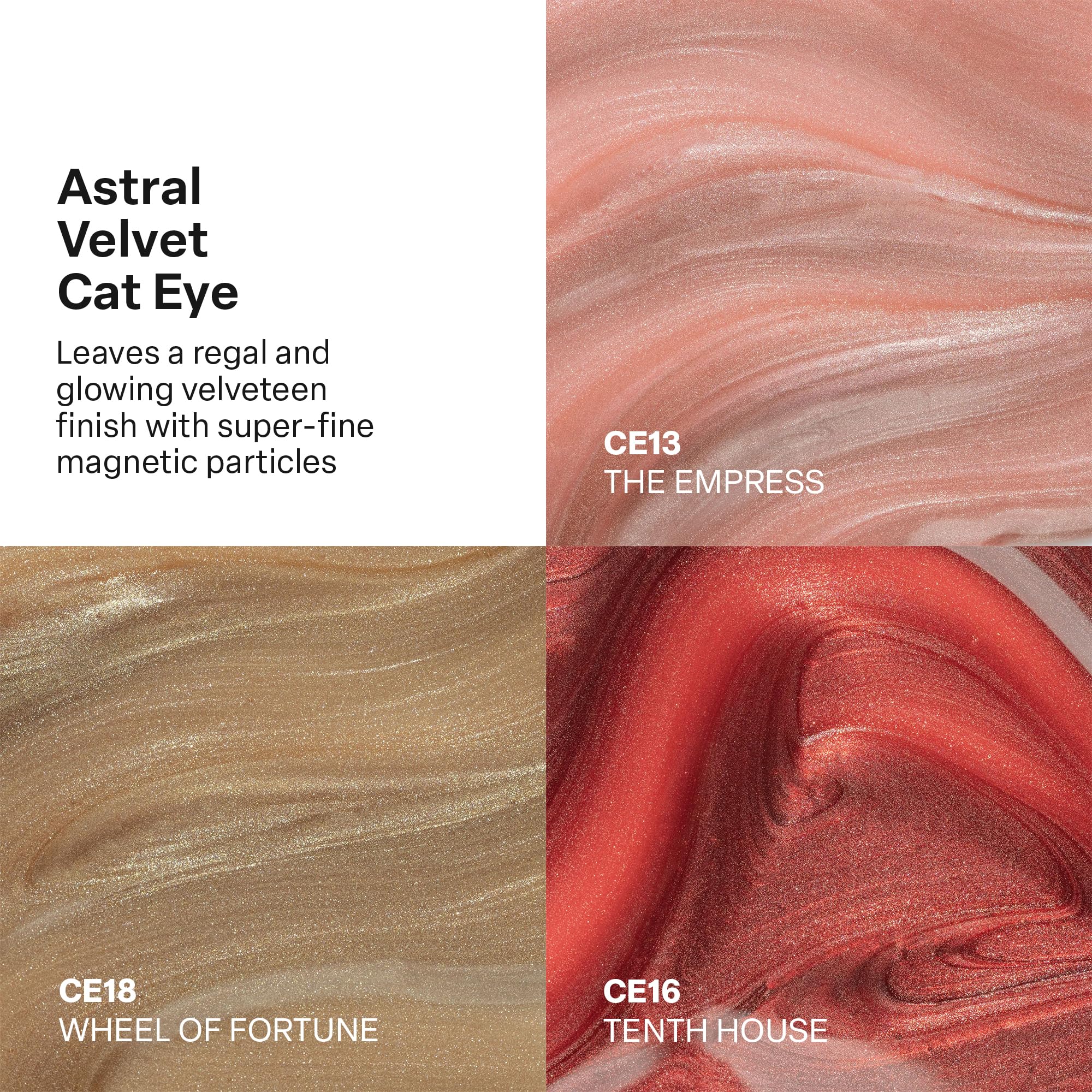 APRÉS Astral Gel Color Set: 3-Color HEMA-Free Salon Gel Polish Trio (Astral Velvet Cat Eye, Set 6)