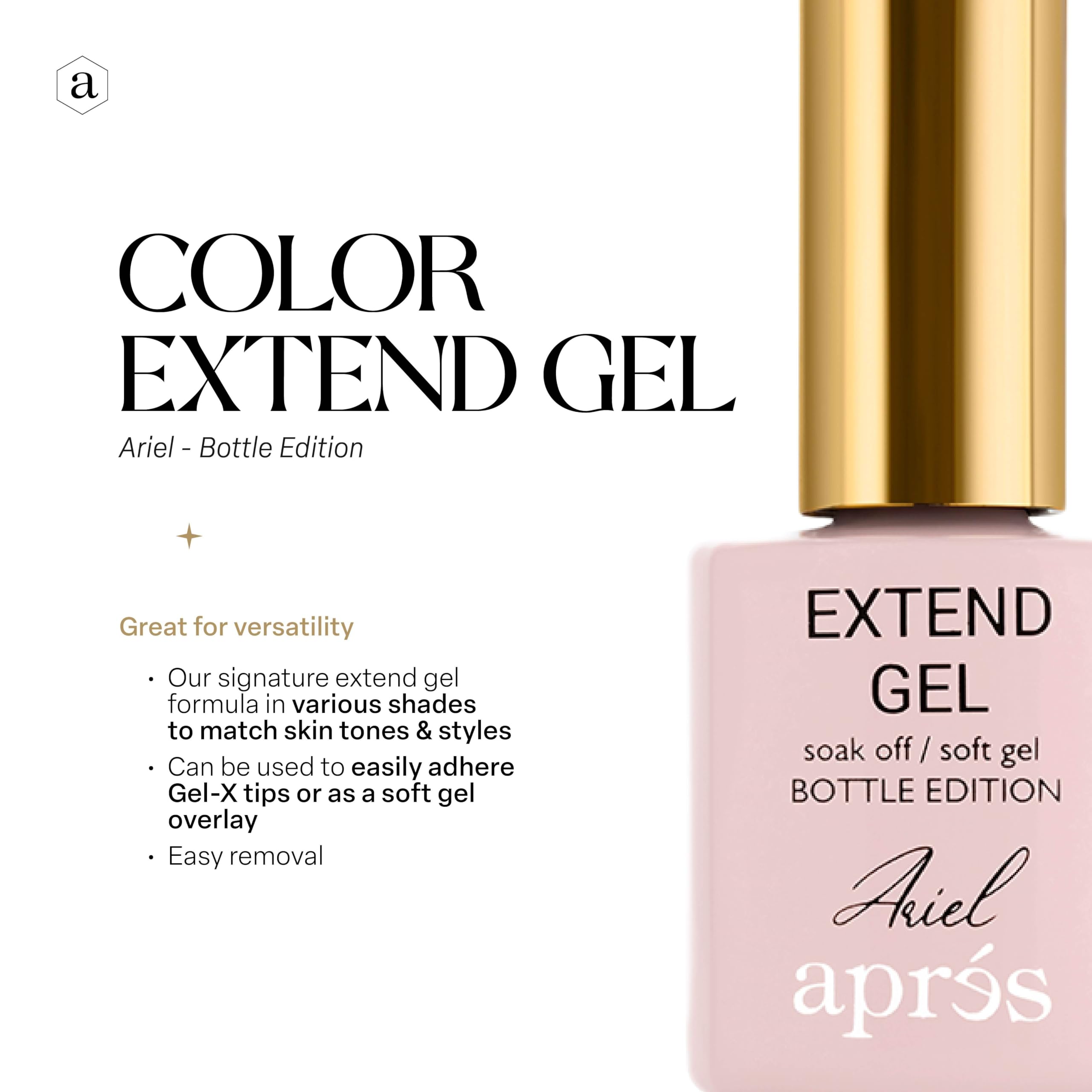 APRÉS Color Extend Gel Bottle - Nude Gel-X & Soak-Off UV Gel, Ariel 15 ml