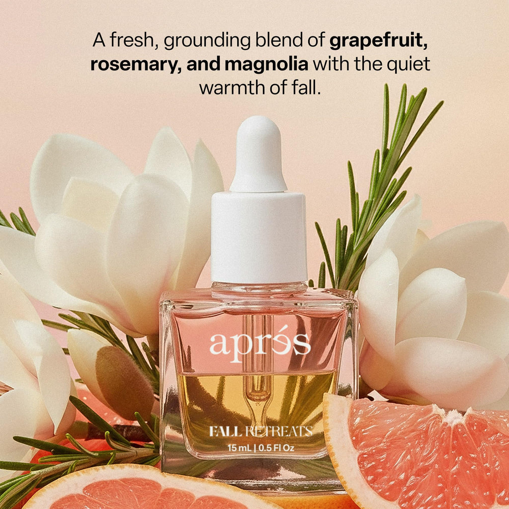 APRÉS Apres Light & Shadow Cuticle Serum – Nourishing Almond & Jojoba Oil, Turmeric, Vitamin B, 15 mL | Fall Retreats Grapefruit, Rosemary & Magnolia