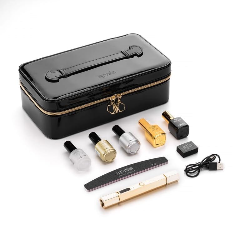 APRÉS Gel-X Nail Starter Kit — 14 Sizes with Half Sizes Included (Sculpted Coffin Short)