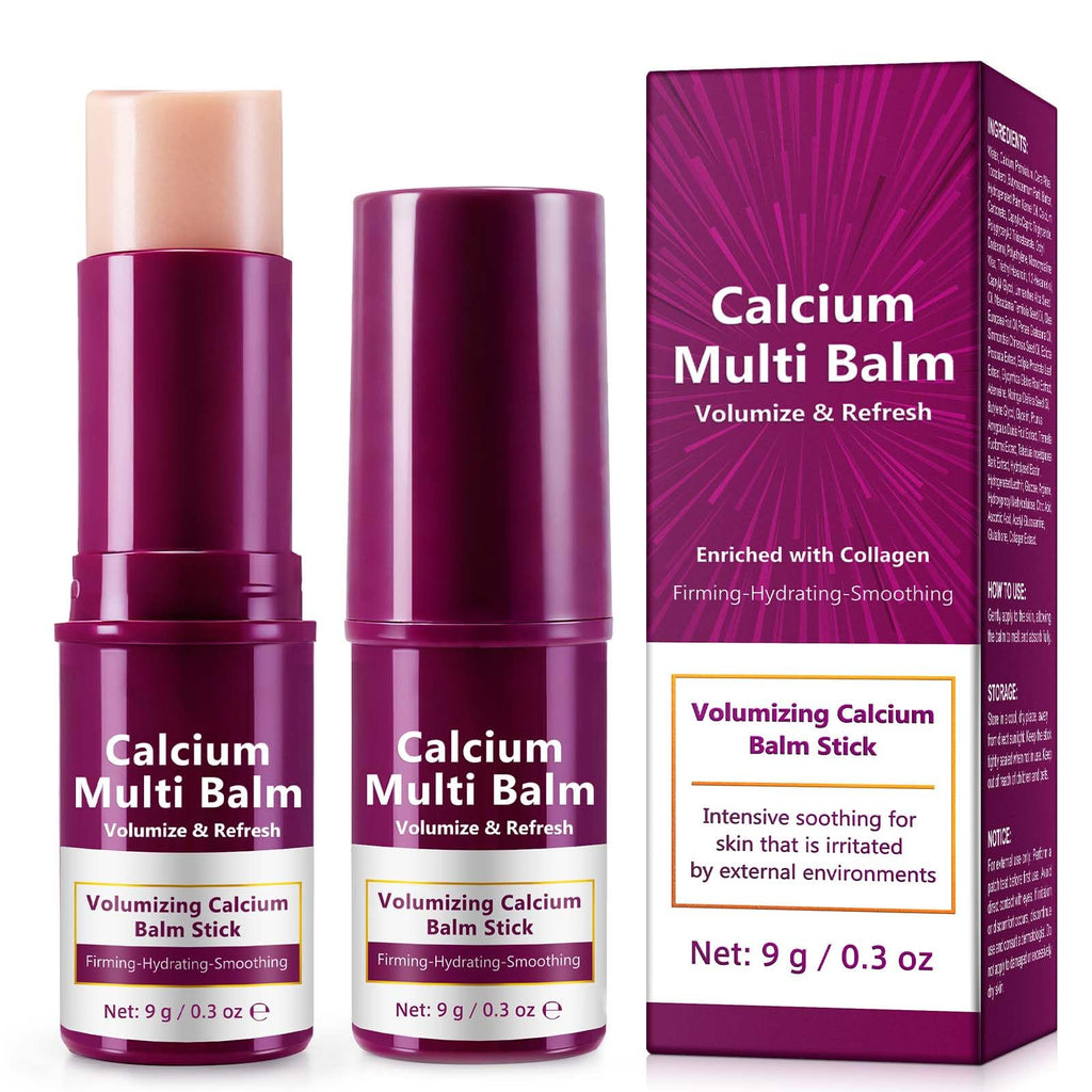 APUUFYQC Calcium Multi Balm Stick – 2 Pack for Deep Hydration, Firming & Eye Care