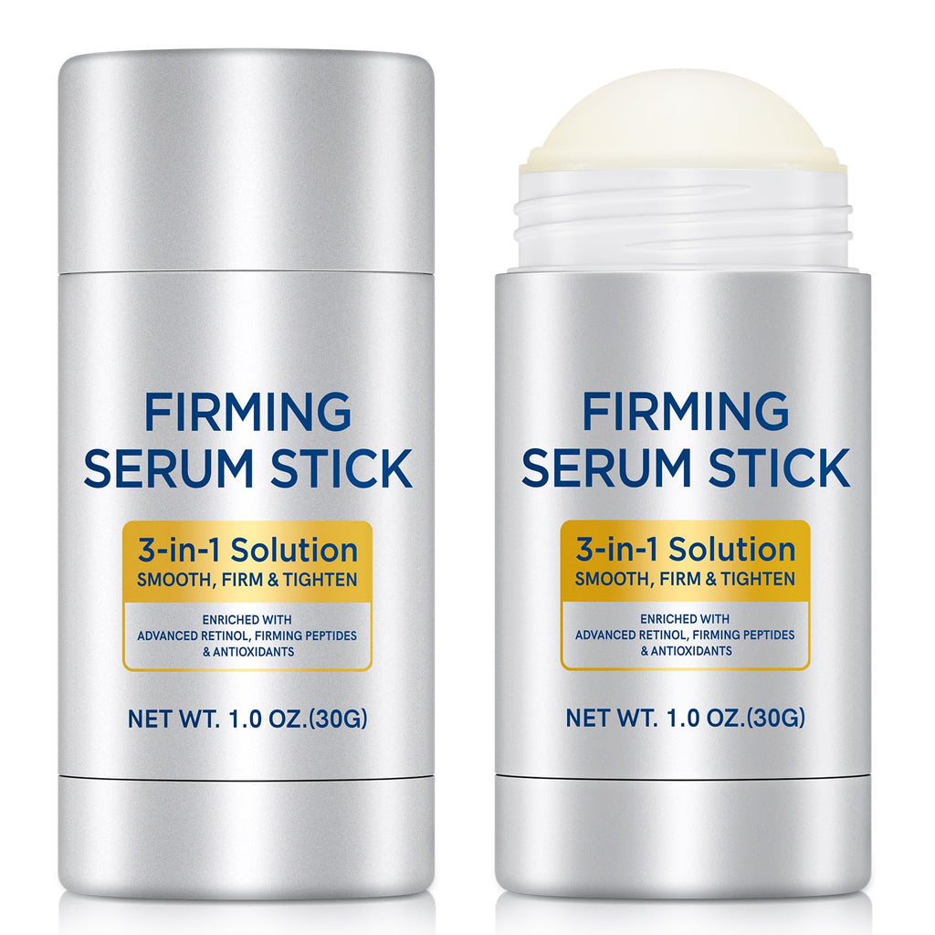 APUUFYQC Retinol Firming Serum Stick – 2-Pack, 3-in-1 Face, Neck & Jawline Tightening (2 oz)