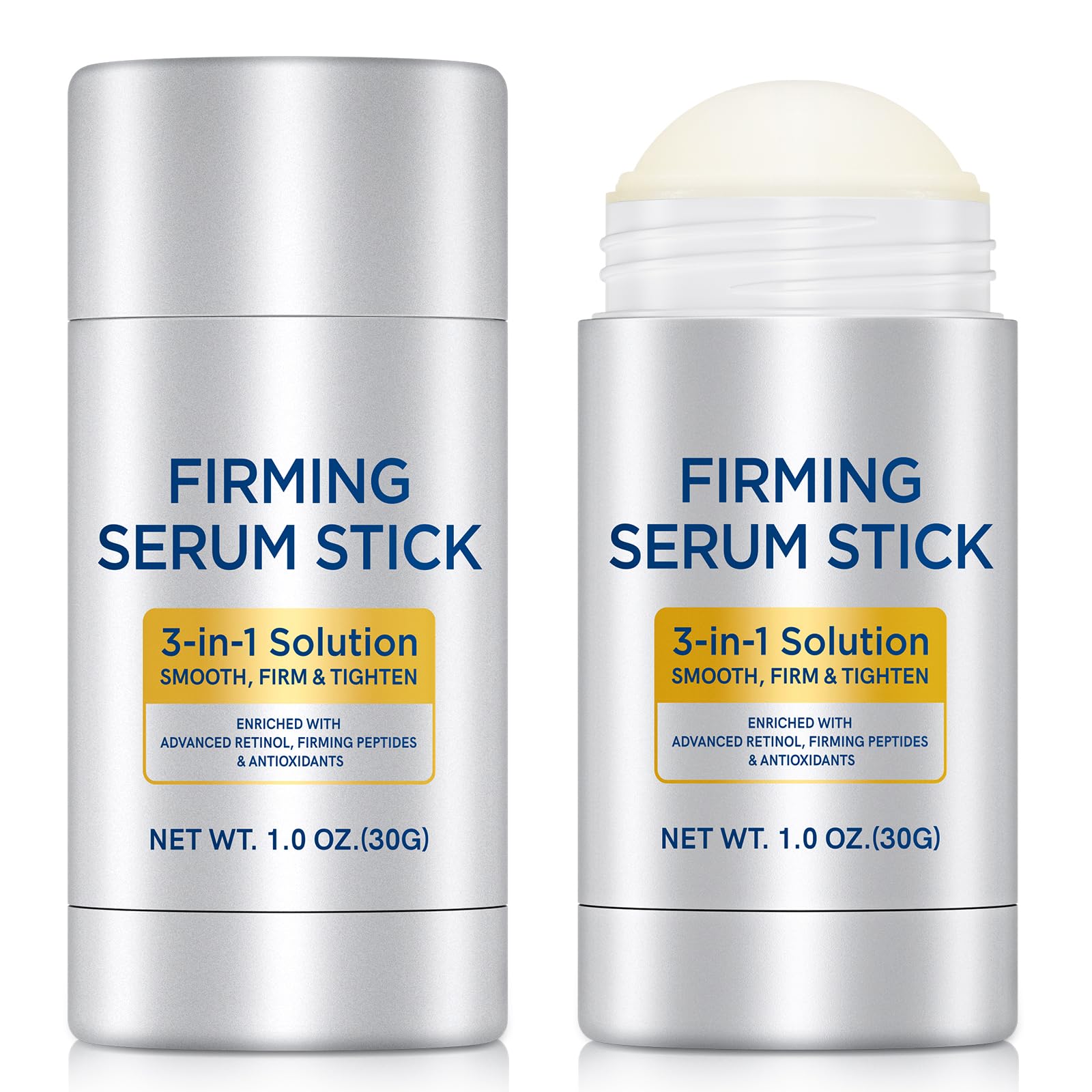 APUUFYQC Retinol Firming Serum Stick – 2-Pack, 3-in-1 Face, Neck & Jawline Tightening (2 oz)