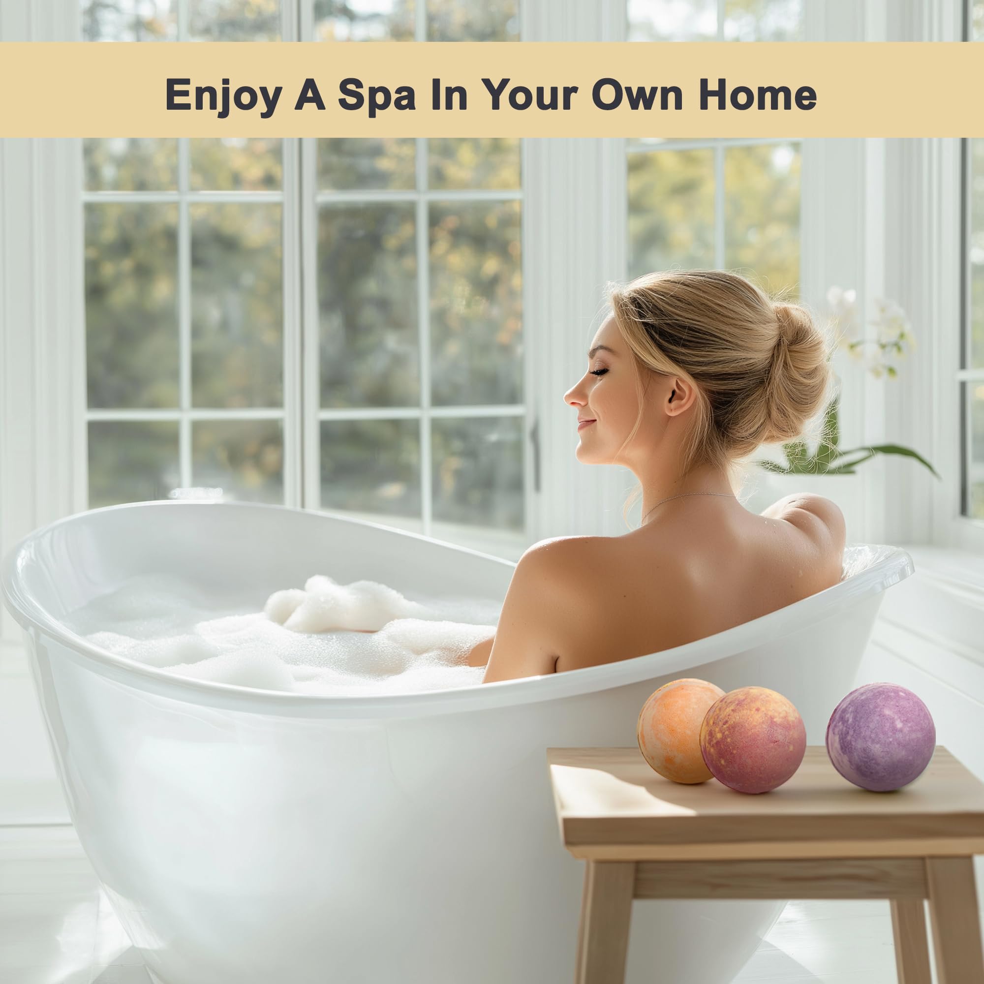Flower Bath Bombs Gift Set – 12 Large Natural Bath Bombs by Aqua Elegante