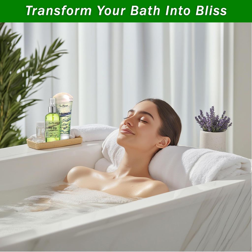 Aqua Elegante Bath Spa Gift Sets - Luxury Green Tea & Lemongrass Spa Kit