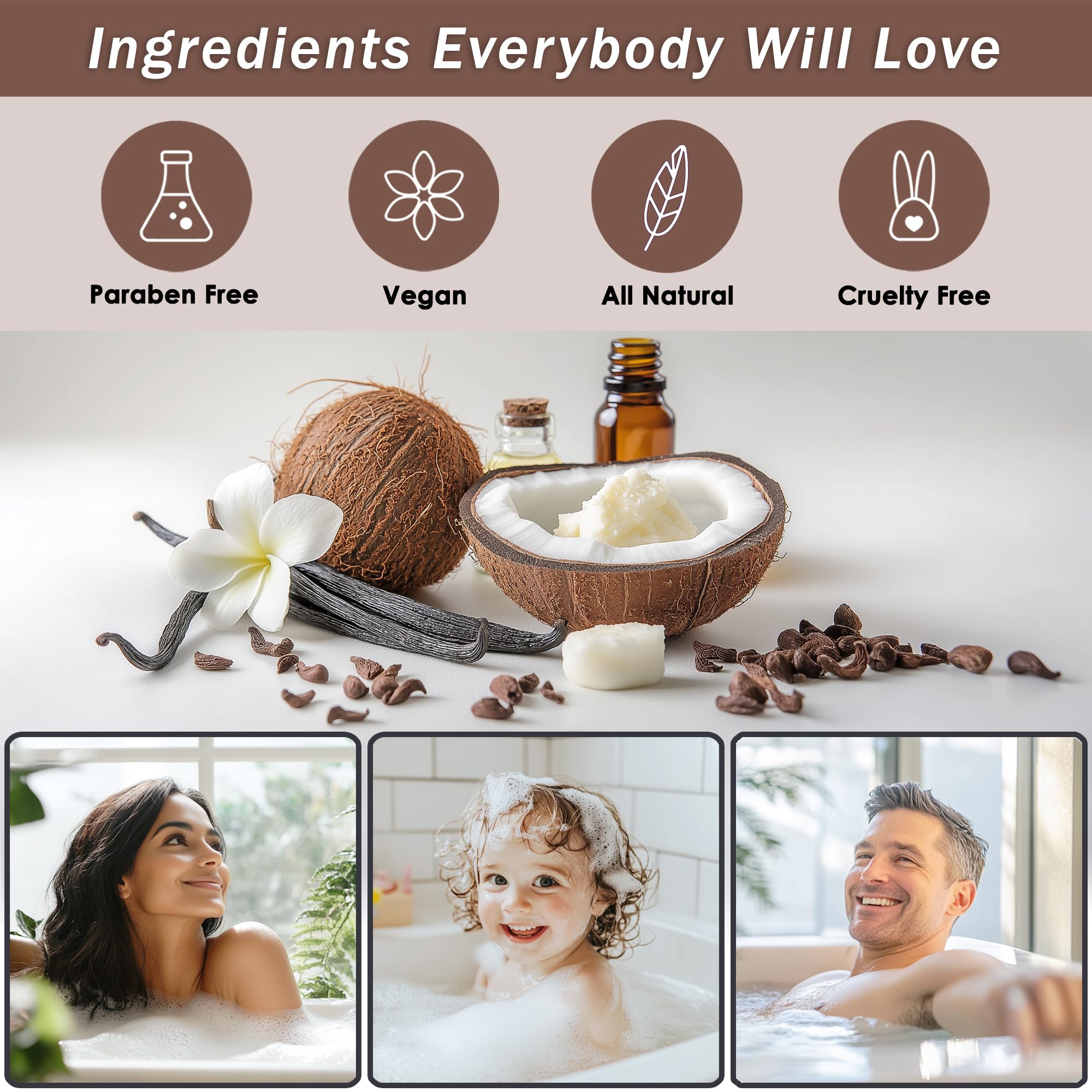 Aqua Elegante Bath Spa Gift Sets – Coconut & Vanilla Luxury Basket