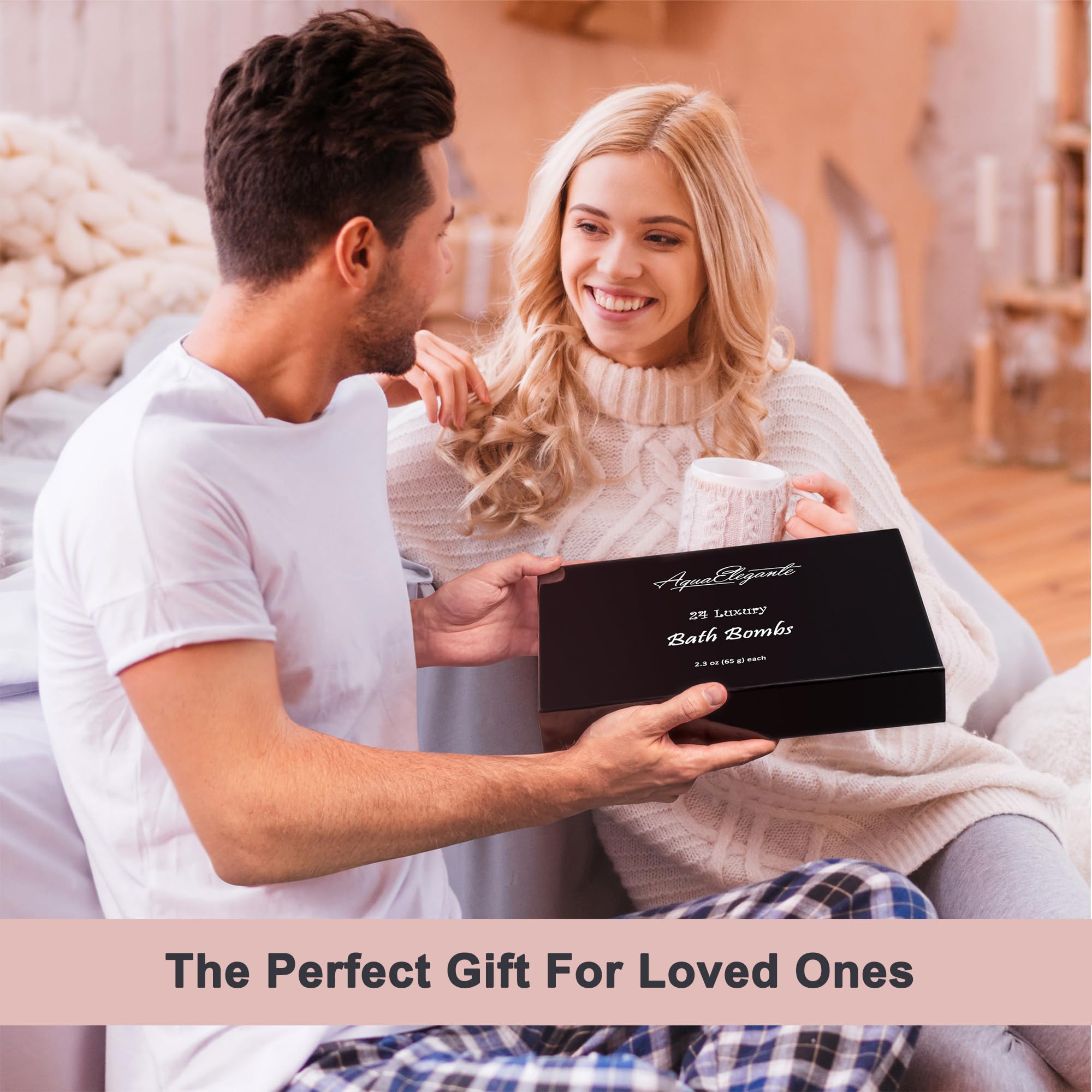 Aqua Elegante Luxury Bath Bombs for Women – 24-Bomb Gift Set with Organic Oils | Vegan & Cruelty-Free