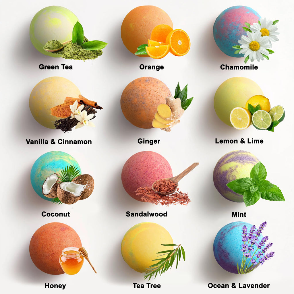 Aqua Elegante Luxury Bath Bombs Gift Set – 12 Large, Organic Essential Oils, Vegan & Cruelty-Free