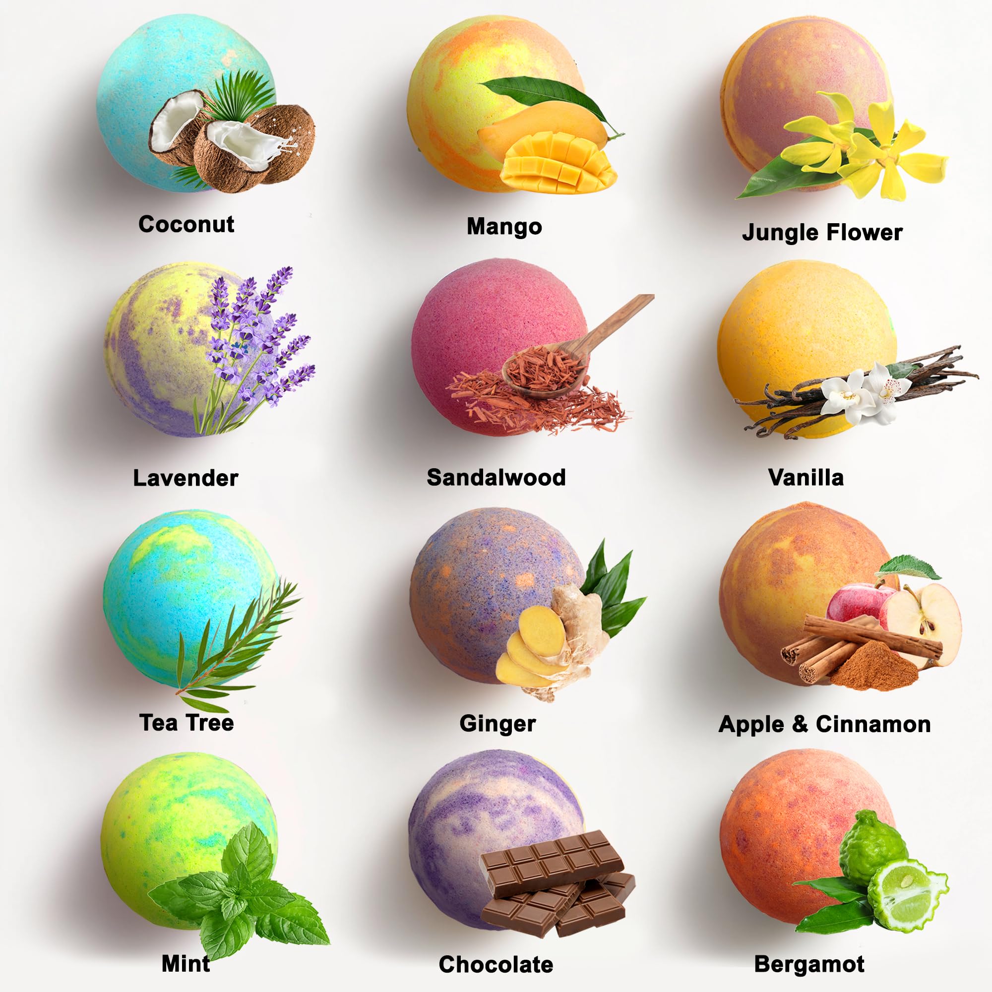 Luxury Bath Bombs for Men | Aqua Elegante Gift Set – 24 with Organic Essential Oils