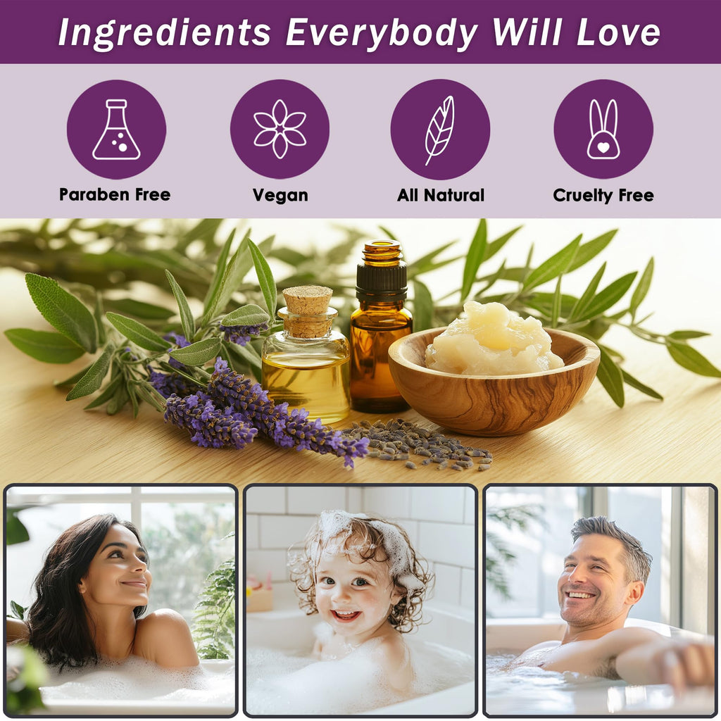 Aqua Elegante Spa Gift Baskets for Women – Lavender & Tea Tree Oil Bath Set