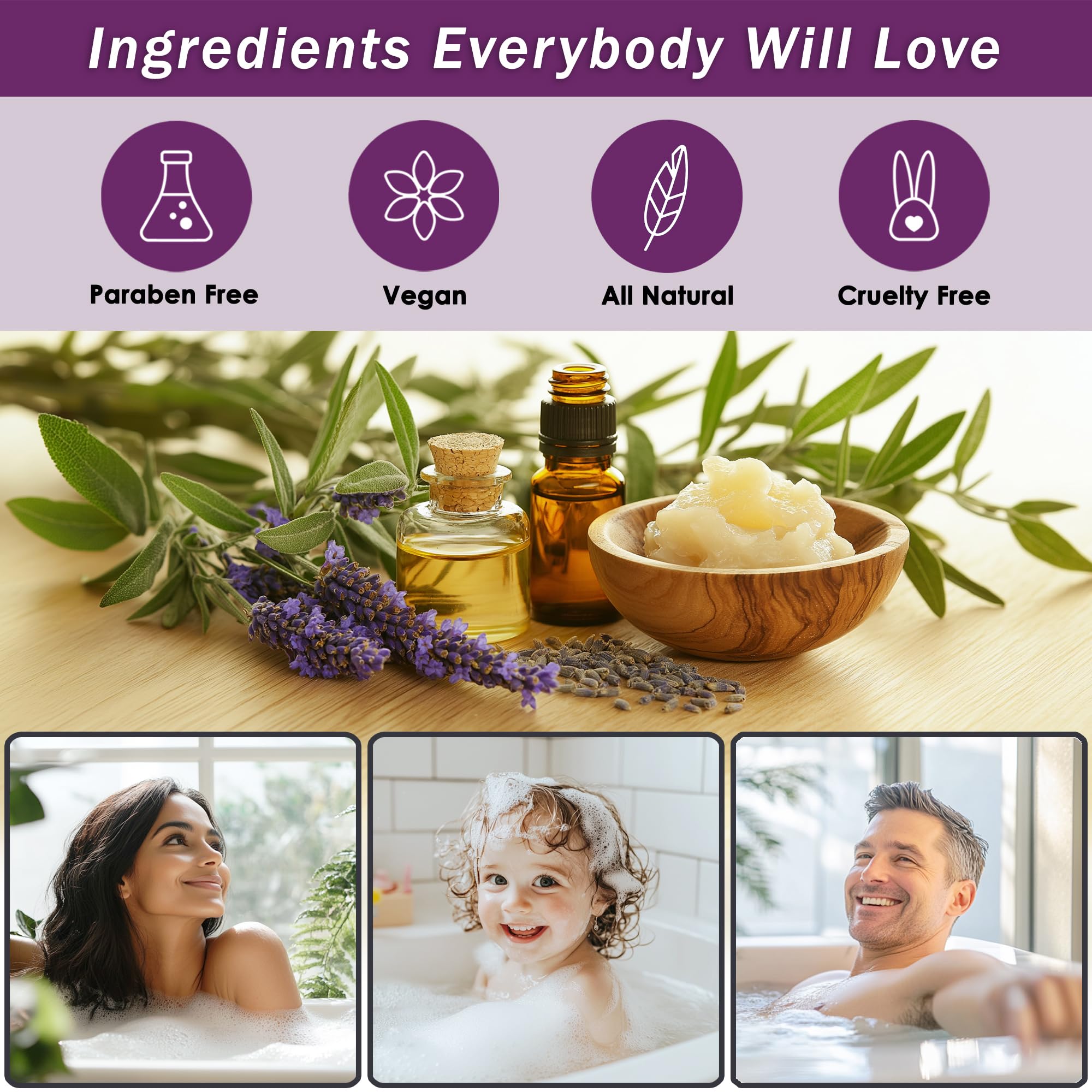 Aqua Elegante Spa Gift Baskets for Women – Lavender & Tea Tree Oil Bath Set