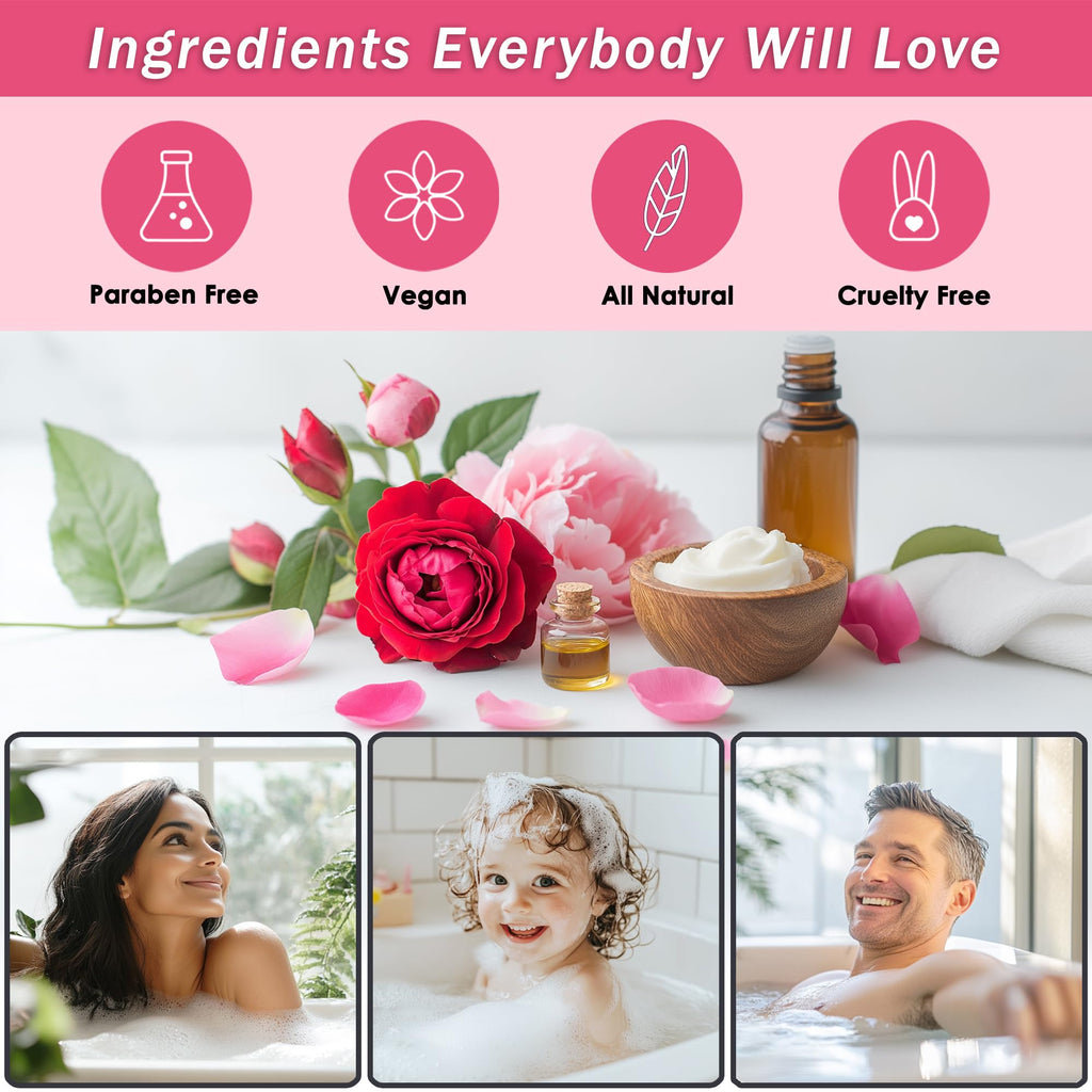 Aqua Elegante Bath Spa Gift Sets – Luxury Rose Oil & Peony Gift Basket