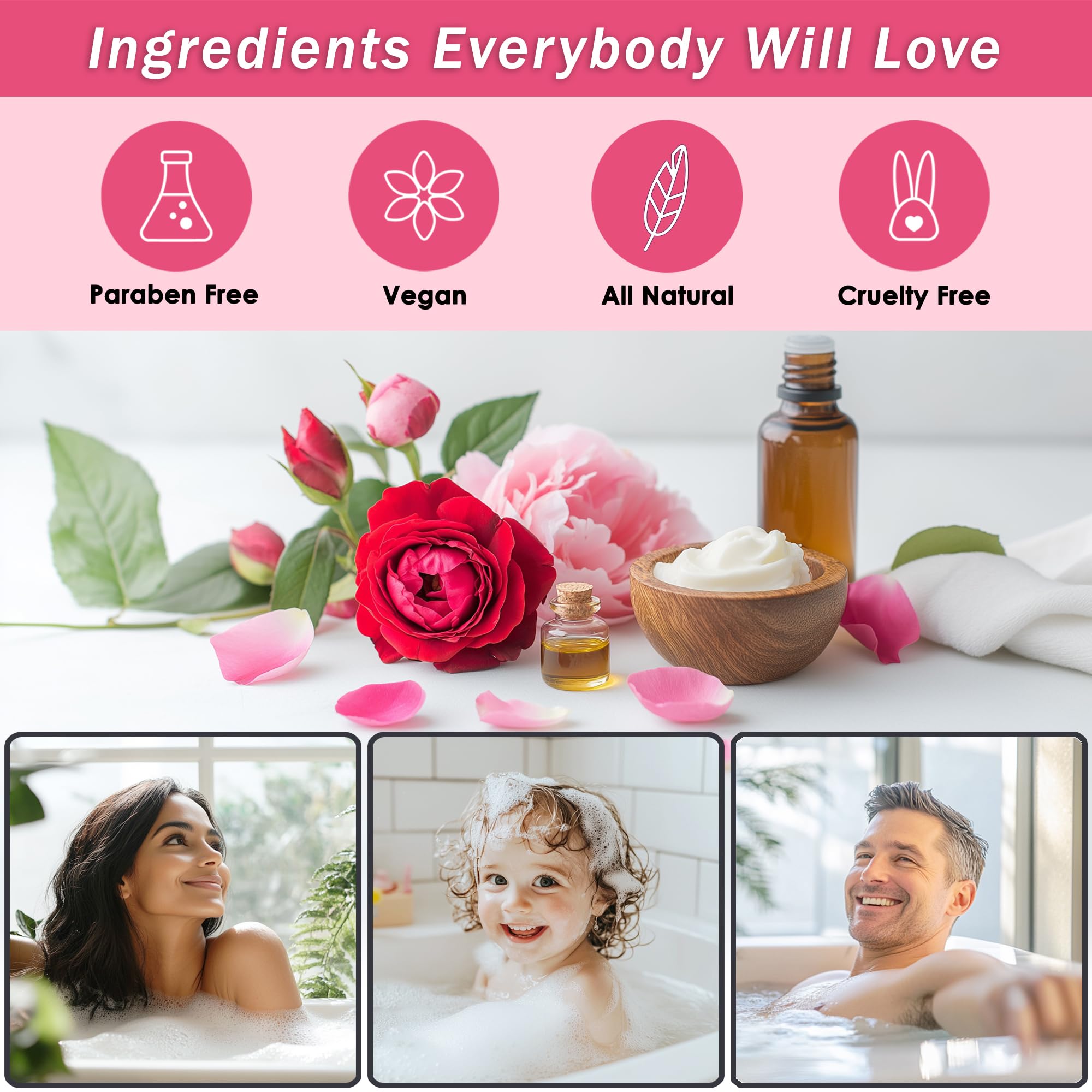 Aqua Elegante Bath Spa Gift Sets – Luxury Rose Oil & Peony Gift Basket