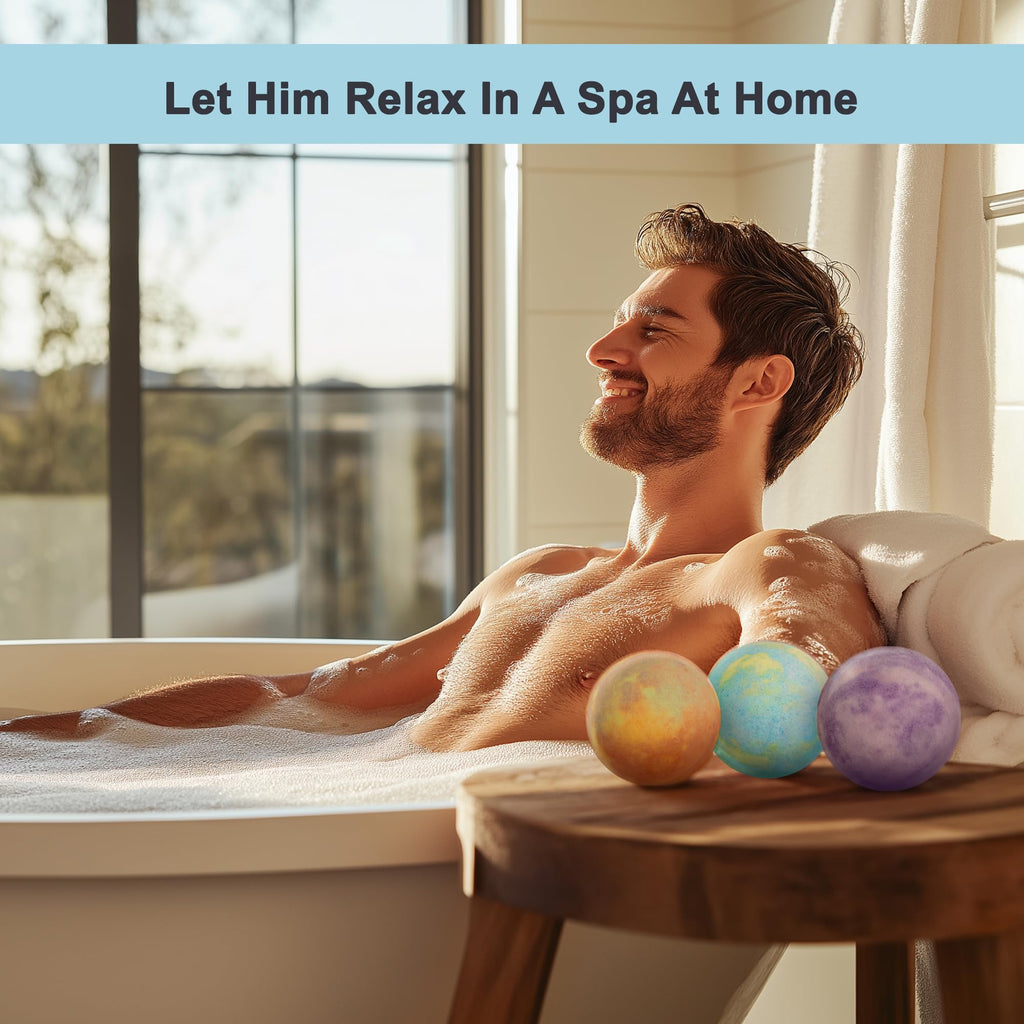 Luxury Bath Bombs for Men | Aqua Elegante Gift Set – 24 with Organic Essential Oils
