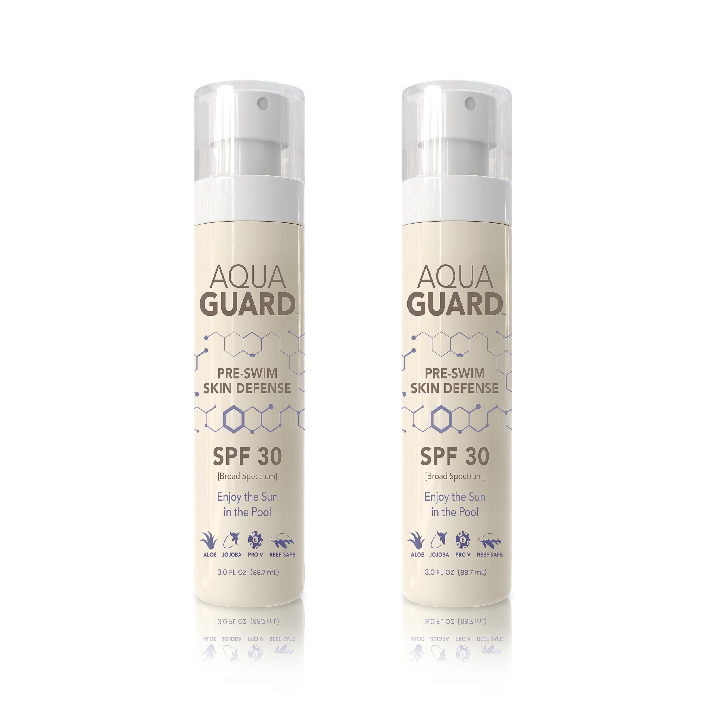 AQUA GUARD Beauty Pre-Swim Skin Defense | SPF30 Hydration | 2-Pack | Made in California